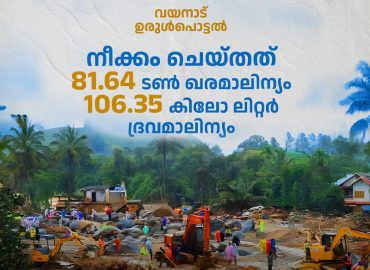 Wayanad Landslide - 81.64 tonnes of solid waste and 106.35 kiloliters of liquid waste removed